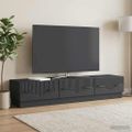 vidaXL TV skrinka Čierna 147 x 34,5 x 27 cm Kompozitné drevo