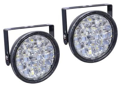 Svetlá denného svietenia kulatá 18 LED/12V