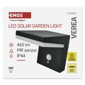 LED záhradné solárne nástenné svietidlo VEREA, senzor súmraku, 10,7 x 15,4 x 13 cm
