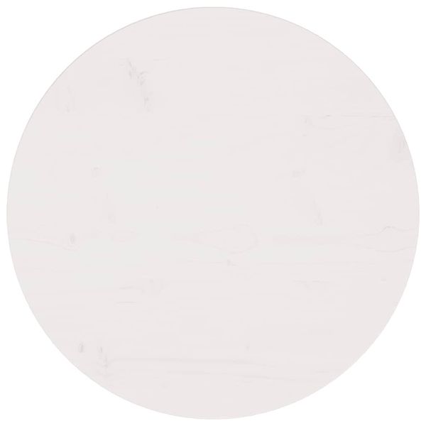 vidaXL Stolová doska biela Ø60x2,5 cm masívna borovica