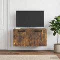 vidaXL Nástenná TV skrinka Nástenný Dymový dub 59,5 x 31 x 30 cm