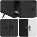 vidaXL Servírovacia skriňa Čierna 66 x 34,5 x 95 cm Kompozitné drevo