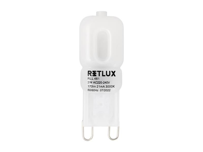 Žiarovka LED G9 2W biela teplá RETLUX RLL 461
