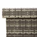 vidaXL záhradný úložný box s kolieskami sivý 110x55x73 cm polyratan