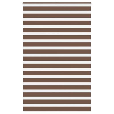 vidaXL Zebra roleta hnedá 140x230 cm šírka látky 135,9 cm polyester