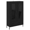 vidaXL Highboard CORONA Čierny dub 69,5 x 31 x 115 cm Kompozitné drevo