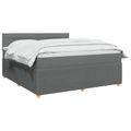 vidaXL Posteľ boxspring s matracom Tmavosivá 140 x 200 cm Látka