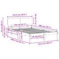 vidaXL Rám postele Včelí hnedý 120 x 200 cm Masívne borovicové drevo