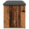 vidaXL Úložná lavica Old Wood 102x42x45 cm Konštruktérske drevo
