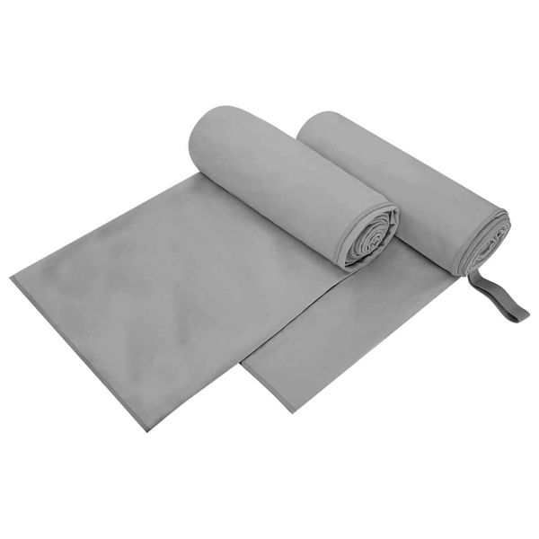 vidaXL Športové uteráky 2 pcs Tmavo šedá 200 x 100 cm