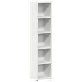 vidaXL Skrinky na CD 2 ks, biele 21x16x93,5 cm, kompozitné drevo
