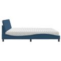vidaXL Posteľ s matracom Hanko modrá 200x200 cm látka
