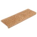 vidaXL Schodové rohože 5 ks 65x21x4 cm béžové s obdĺžnikovým okrajom