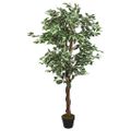 vidaXL Umelý fikusový strom 1260 listov 200 cm zelený