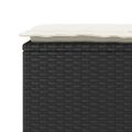 vidaXL Záhradná lavička s vankúšom Čierna 110x40x44 cm Poly Rattan