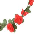 vidaXL Kvetinové girlandy 6 ks, jarné, červené 250 cm