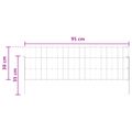 vidaXL Záhradný plot s kolíkmi 24 ks 95 x 30 cm Pozinkovaná oceľ
