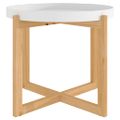 vidaXL Konferenčný stolík biely 53x53x43,5 cm sprac. drevo a borovica