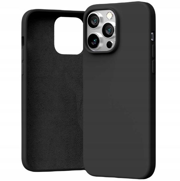 Silikónové puzdro Mercury pre iPhone 16 čierne