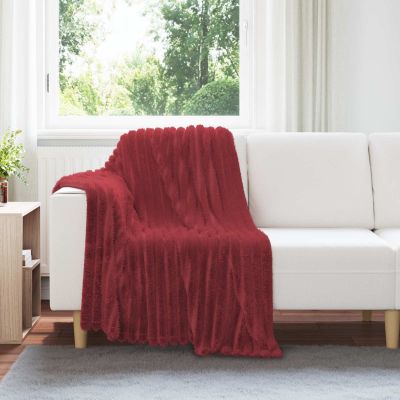 vidaXL Deka Bordeaux červená 150 x 130 cm Flís