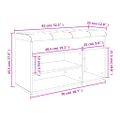 vidaXL Lavica na topánky biela 82x32x45,5 cm, umelé drevo