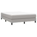 vidaXL Posteľný rám s boxspringom bledosivý 140x200 cm látka