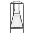 vidaXL Konzolový stolík priehľadný 200x35x75,5 cm tvrdené sklo