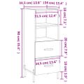 vidaXL Komoda dub sonoma 34,5x34x90 cm spracované drevo