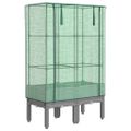 vidaXL Záhon s krytom na skleník ratanový vzhľad 80x40x140 cm
