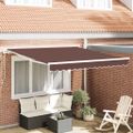 vidaXL Ručne zaťahovacia markíza hnedá 300x250 cm