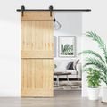 vidaXL Posuvné dvere 80 x 210 cm Masívne borovicové drevo (neupravené)