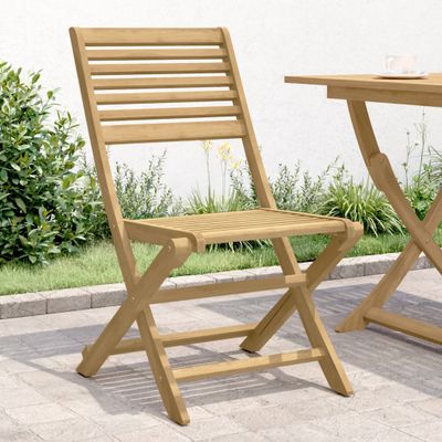 vidaXL Skladacie stoličky 2 ks 48,5x61,5x87 cm Masívne drevo akácia