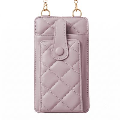 Quilted phone bag 19*10,5*2cm purple