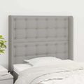 vidaXL Čelo postele so záhybmi bledosivé 93x16x118/128 cm látka