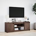 vidaXL TV stolík s LED hnedý dub 139,5x34x50 cm kompozitné drevo
