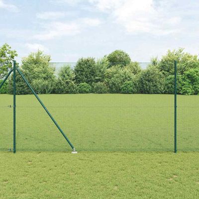 vidaXL Vonkajší zváraný drôtený plot so špicami 10 x 1,6 m Zelená