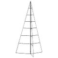 vidaXL Kovový vianočný dekoratívny stromček čierny 140 cm
