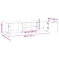 vidaXL TV stolík biely 140x40x35 cm spracované drevo