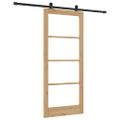 vidaXL Posuvné dvere ORKDAL 86 x 198,5 cm Prírodná a čierna