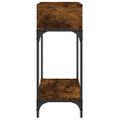 vidaXL Konzolový stolík dymový dub 100x30,5x75 cm kompozitné drevo
