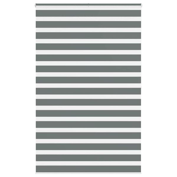 vidaXL Zebra roleta tmavošedá 150x200 cm šírka látky 145,9cm polyester