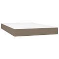 vidaXL Boxspring posteľ s matracom sivohnedý 120x200 cm látka
