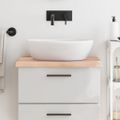 vidaXL Kúpeľňová doska 60x60x(2-4) cm neošetrený masív