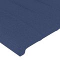 vidaXL Čelo postele s LED modré 163x16x78/88 cm látka