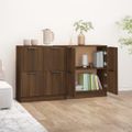 vidaXL Komody 2 ks hnedý dub 60x30x70 cm spracované drevo