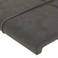 vidaXL Čelá postele 2 ks tmavosivé 72x5x78/88 cm zamat