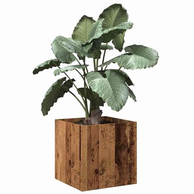 vidaXL kvetináč Old Wood 40x40x40 cm Engineered Wood
