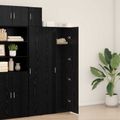 vidaXL Highboard Čierny dub 70 x 42,5 x 185 cm