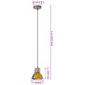 vidaXL Industriálna okrúhla závesná lampa 25 W farebná 17 cm E27