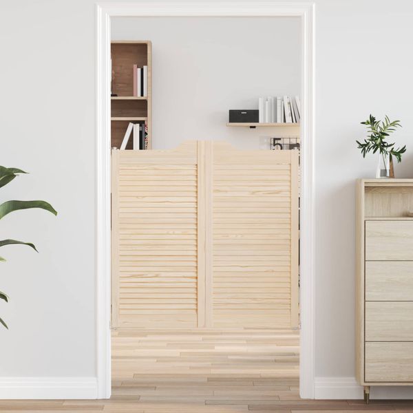 vidaXL Kladivové dvere 2 pcs Prírodná Borovicový masív